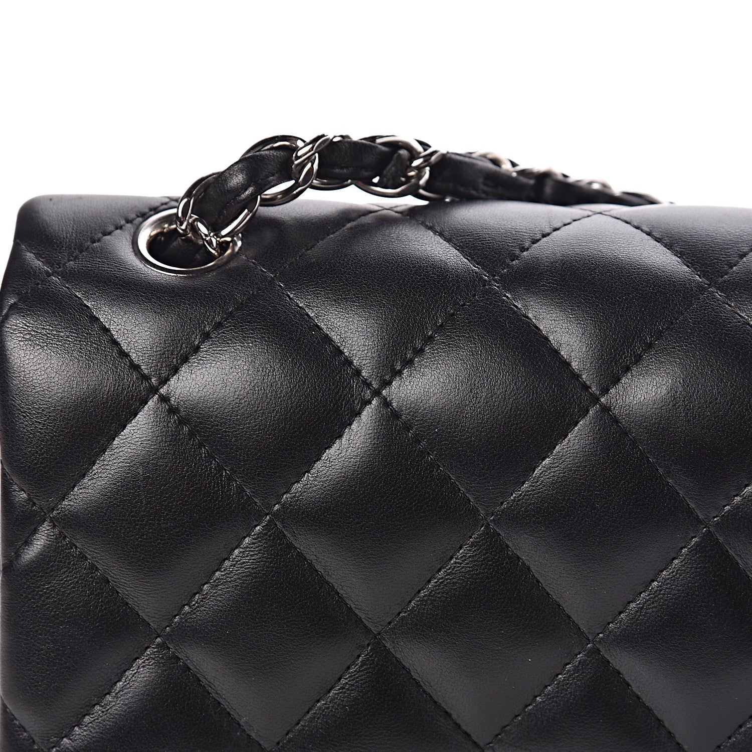 Chanel Lambskin Quilted Jumbo Double Flap Black 16 of 21