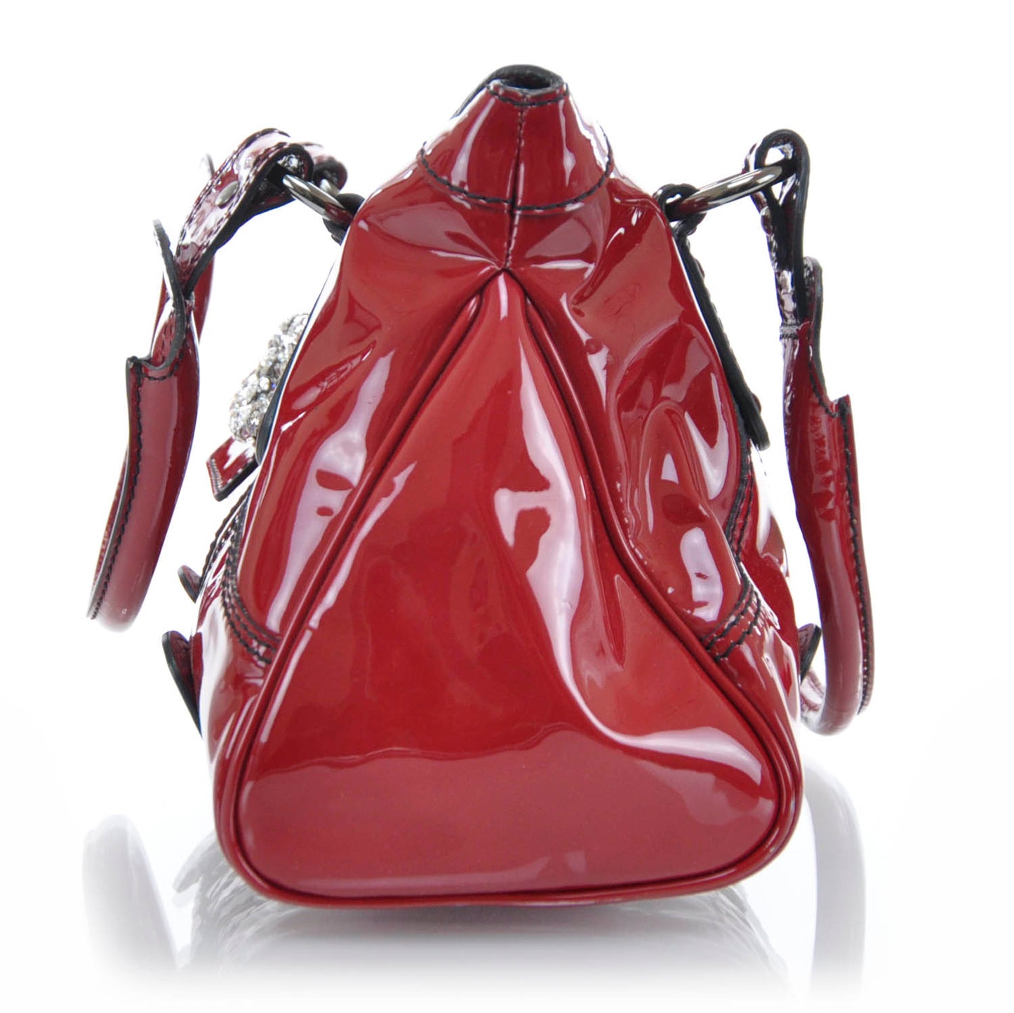 Patent Catch Satchel Red