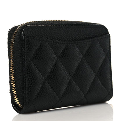 Chanel Caviar Quilted Classic Zipped Coin Purse Black 3 of 8
