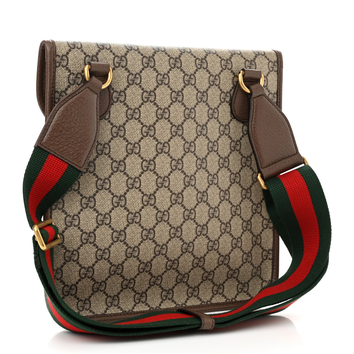 GG Supreme Monogram Web Medium Neo Vintage Flap Messenger Bag Beige New Acero