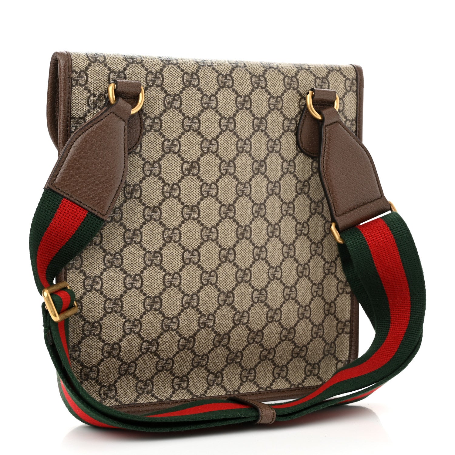 Gucci GG Supreme Monogram Web Medium Neo Vintage Flap Messenger Bag Beige New Acero 3 of 10
