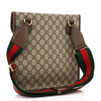 Gucci GG Supreme Monogram Web Medium Neo Vintage Flap Messenger Bag Beige New Acero 3 of 10