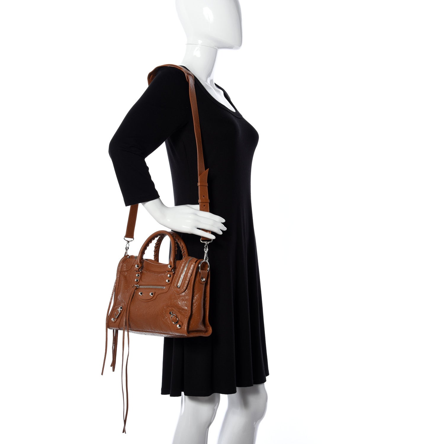 Balenciaga Agneau Classic Silver Hardware S City Camel 2 of 10