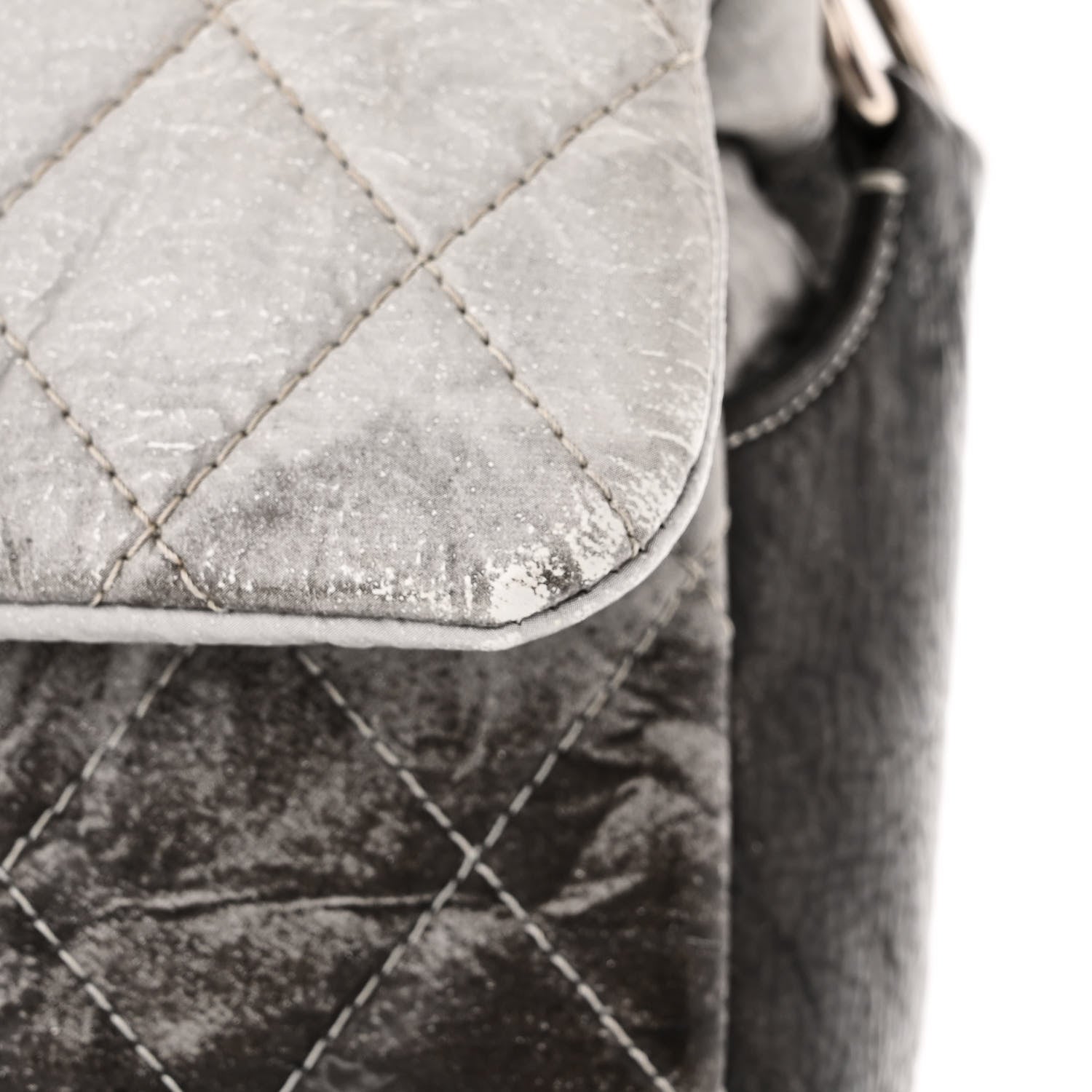 Chanel Vinyl Quilted Jumbo Melrose Degrade Flap Black 12 of 15