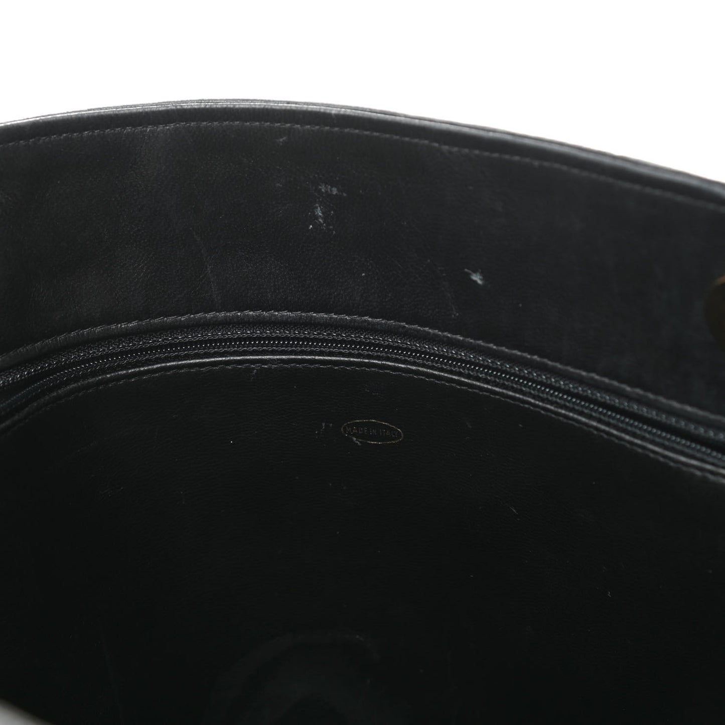 Satin Lambskin Quilted Shopping Tote Black