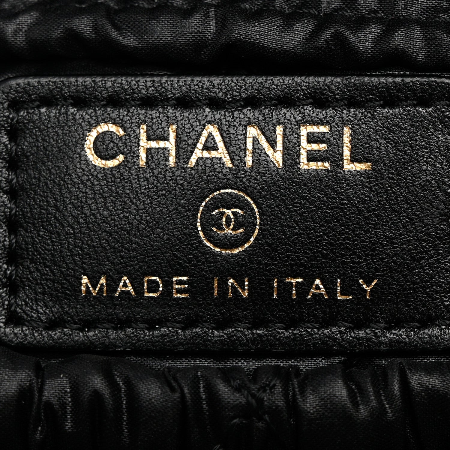 Chanel Lambskin Quilted Small Curvy Pouch Cosmetic Case Black 6 of 10