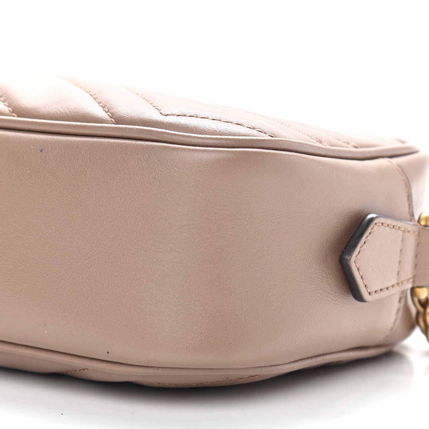Gucci Calfskin Matelasse Mini GG Marmont Chain Shoulder Bag Porcelain Rose 11 of 14