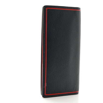 Louis Vuitton Taiga Portofeuil Brazza Wallet Black Red 3 of 8