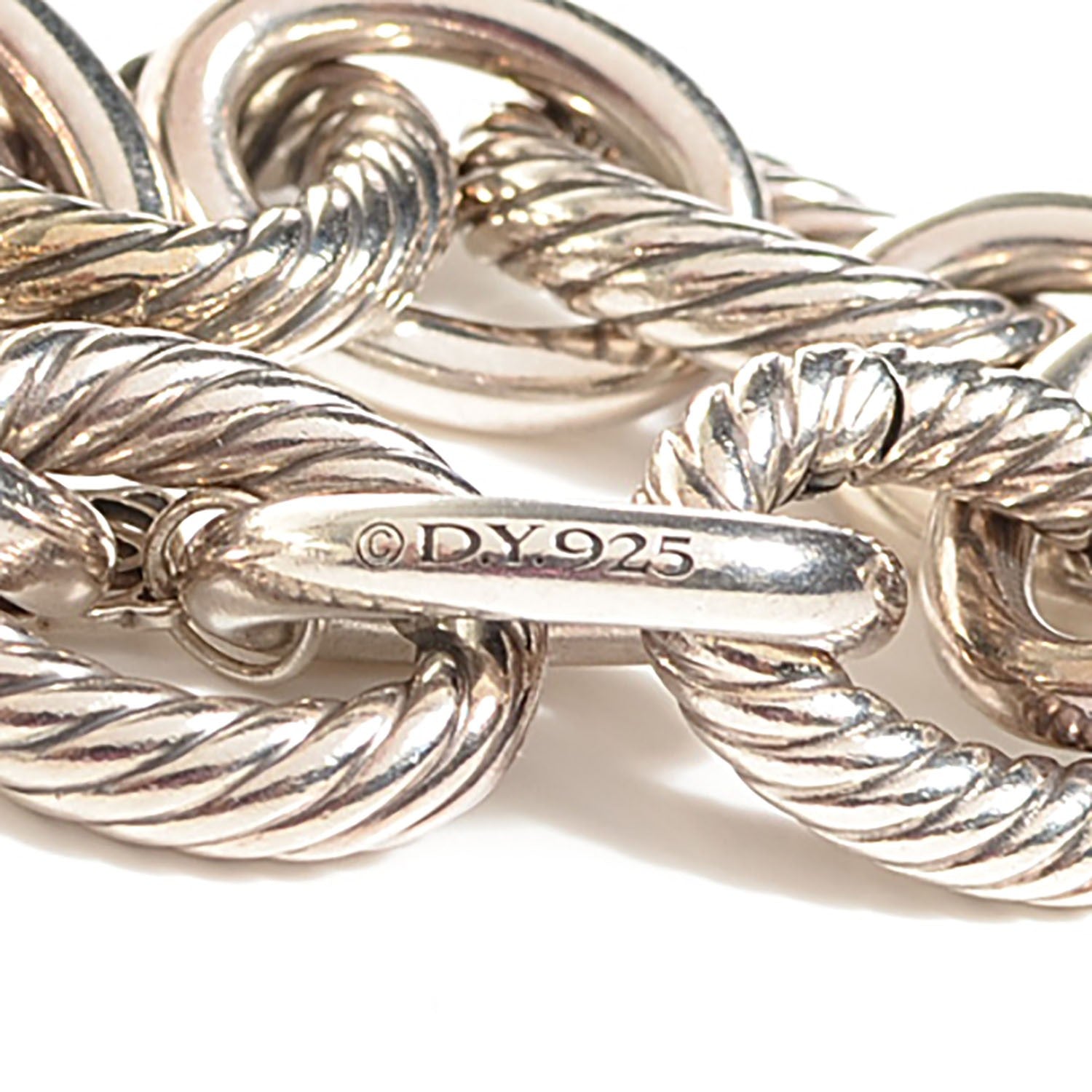 David Yurman Sterling Silver 17mm Extra Large Oval Link Bracelet 3 of 7