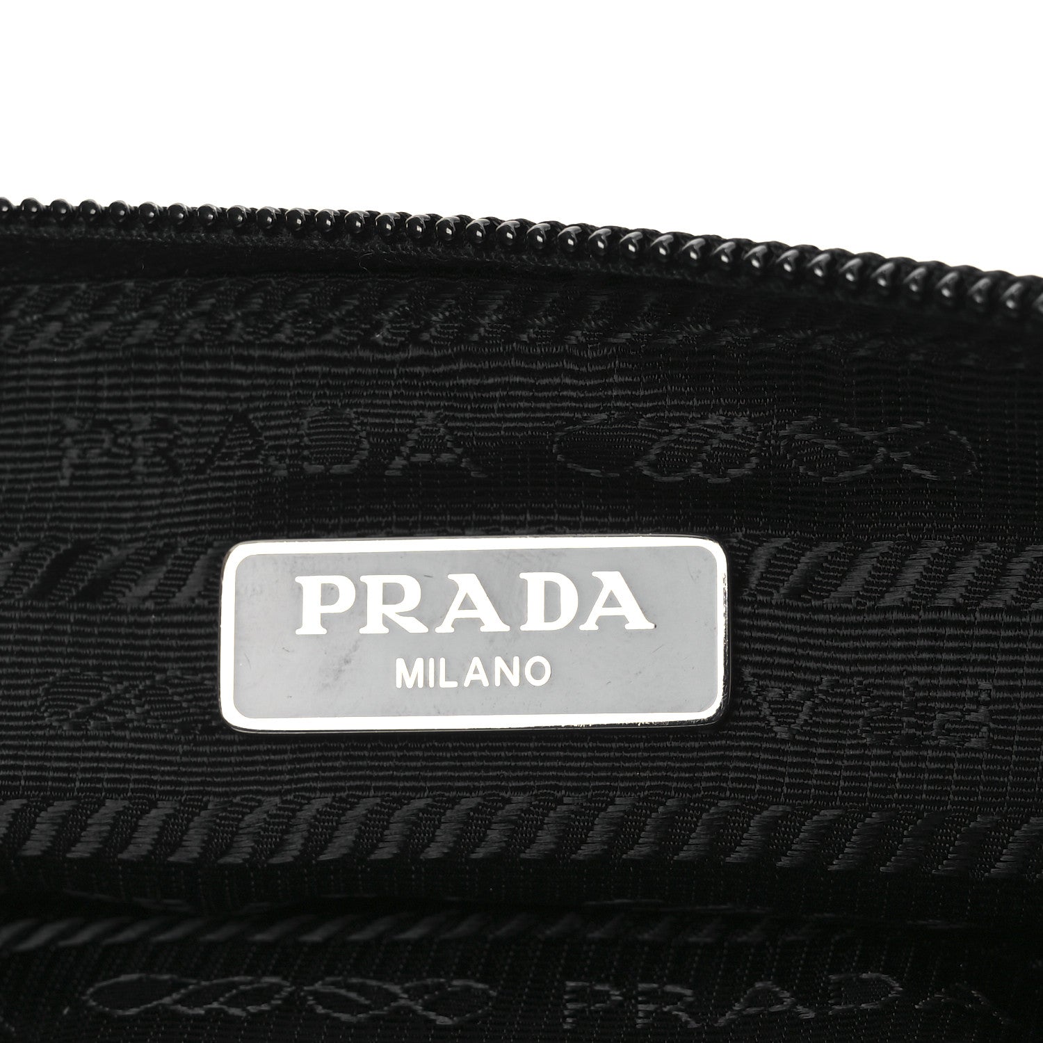 Prada Tessuto Nylon Saffiano Wristlet Black 6 of 11
