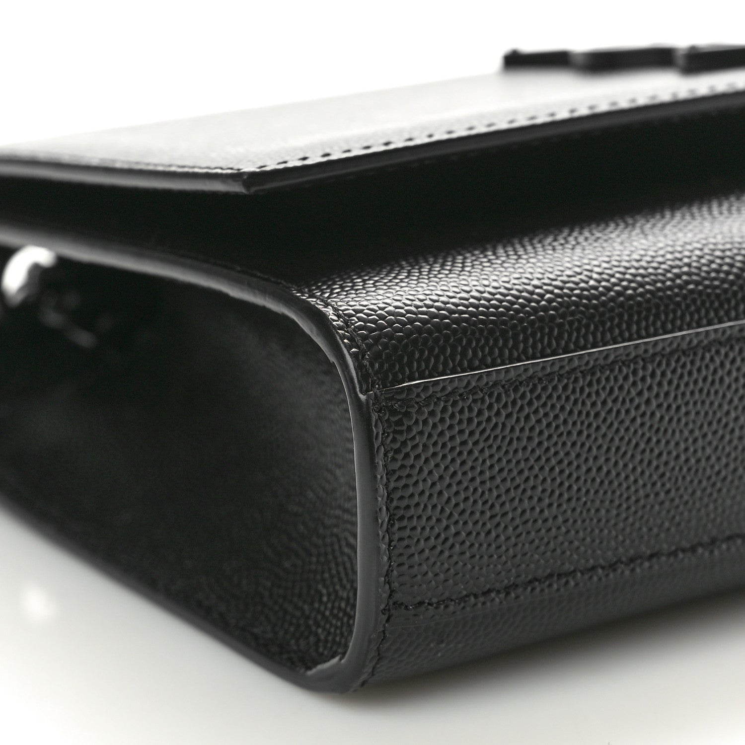 Saint Laurent Grain De Poudre Small Monogram Monochrome Kate Satchel Black 9 of 10