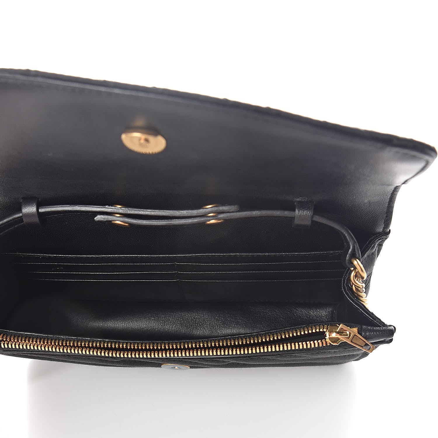 Balenciaga Satin Jacquard Logo Matelasse BB Wallet On Chain Black 5 of 9