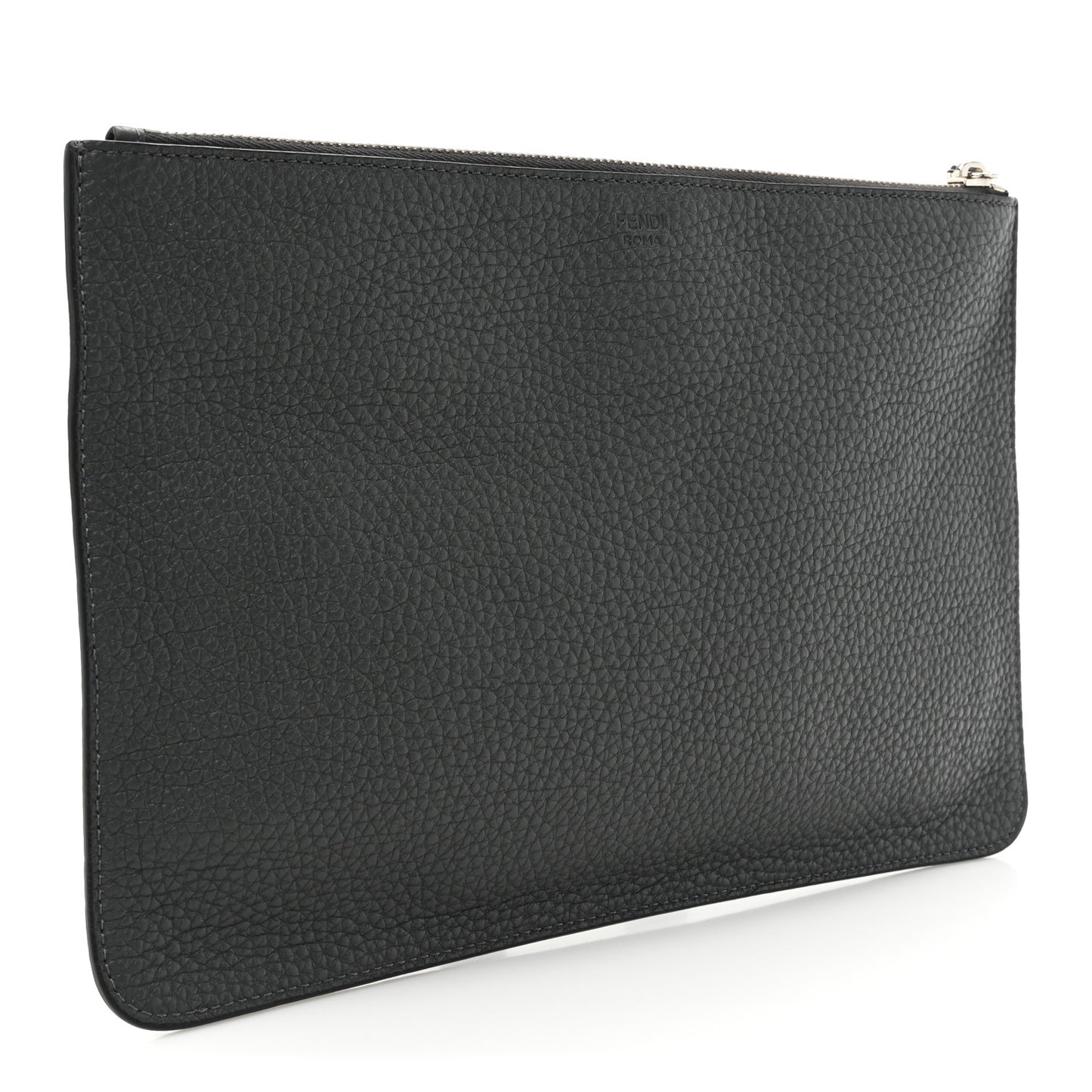 Cuoio Romano Logo Clutch Black