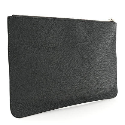 Fendi Cuoio Romano Logo Clutch Black 3 of 9