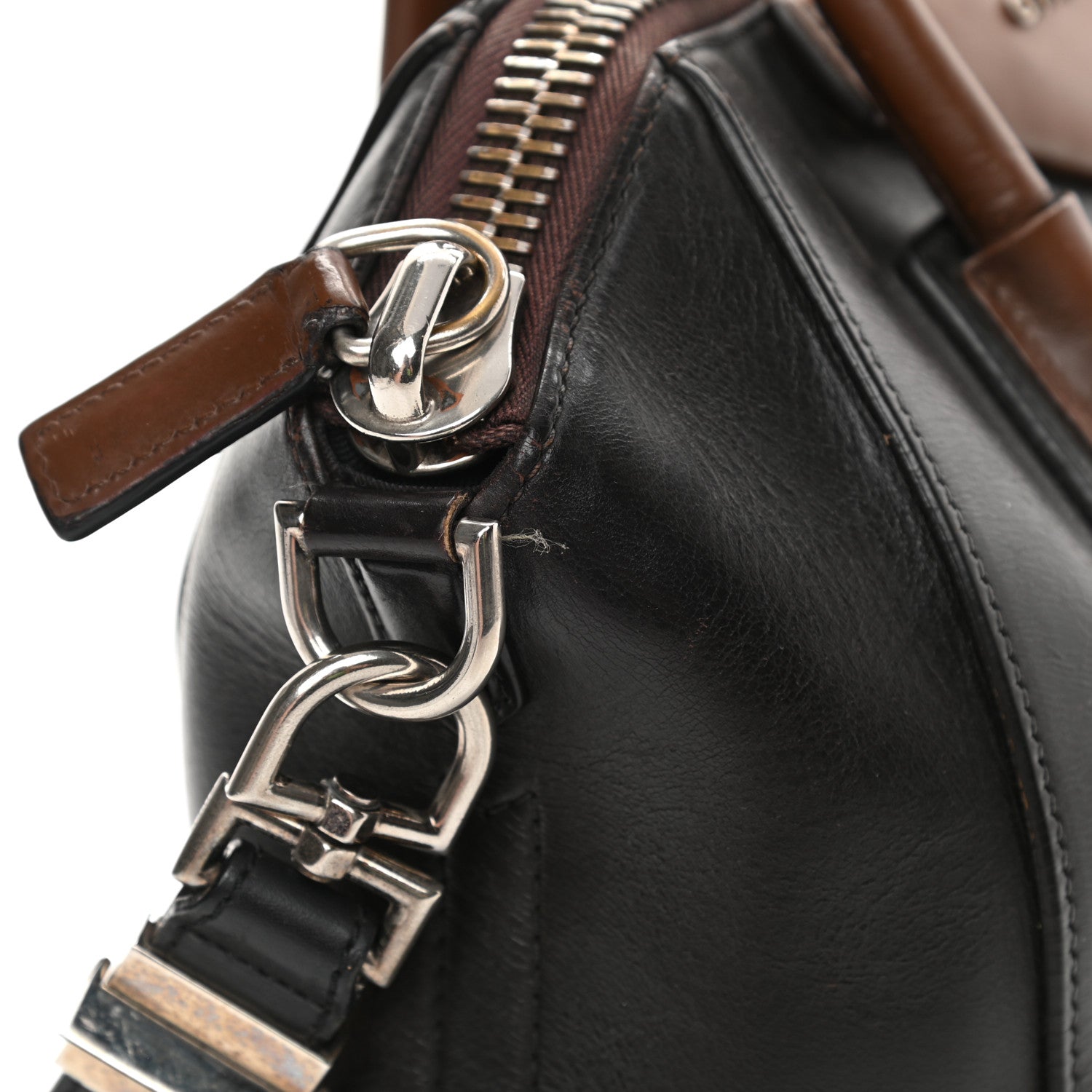 Givenchy Calfskin Medium Bi-Color Antigona Black Brown 17 of 21