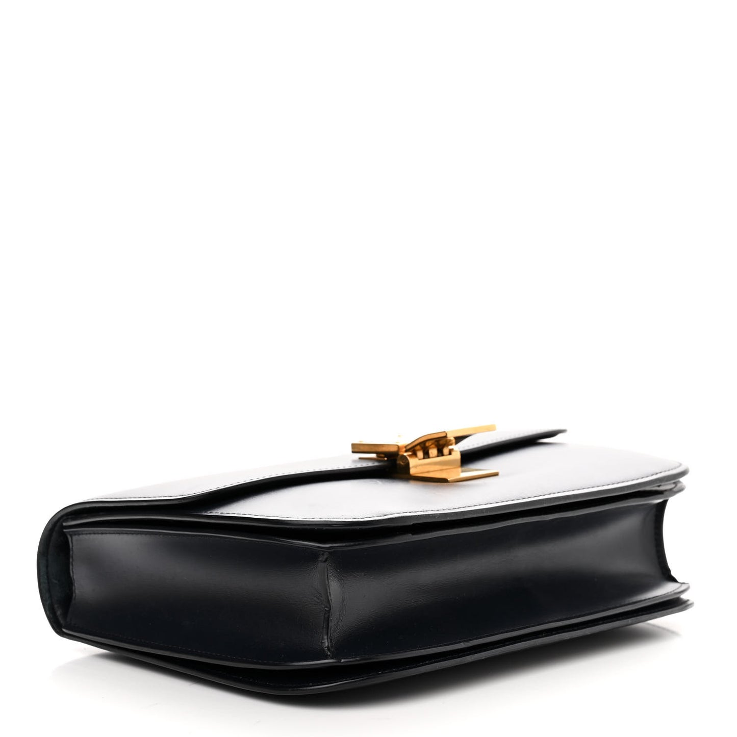 Box Calfskin Medium Classic Box Flap Bag Navy