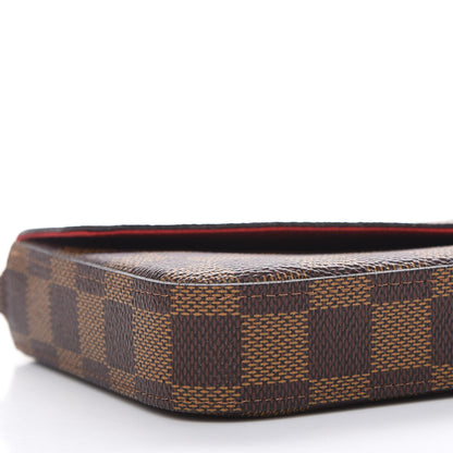 Louis Vuitton Damier Ebene Pochette Felicie Chain Wallet 7 of 15