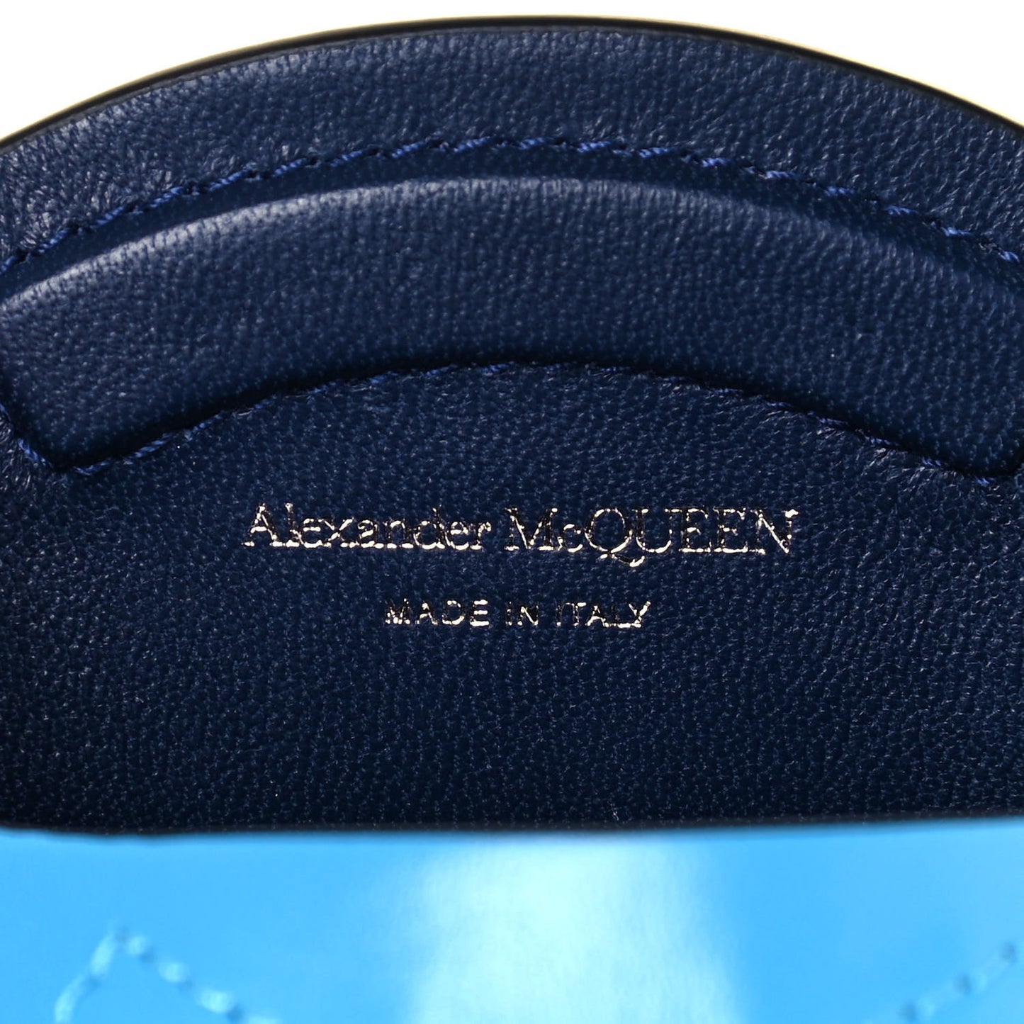 Calfskin The Curve Mini Shoulder Bag Cerulean
