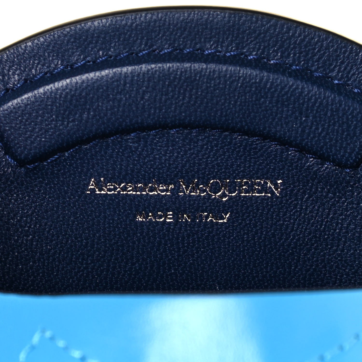 Alexander McQueen Calfskin The Curve Mini Shoulder Bag Cerulean 5 of 10