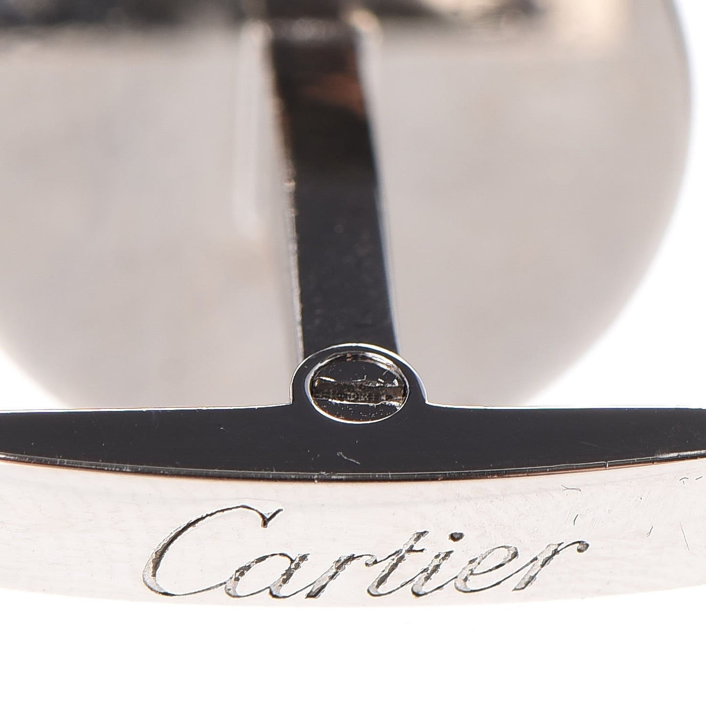 Sterling Silver Palladium Finish Double C Logo Rose Decor Cufflinks Blue