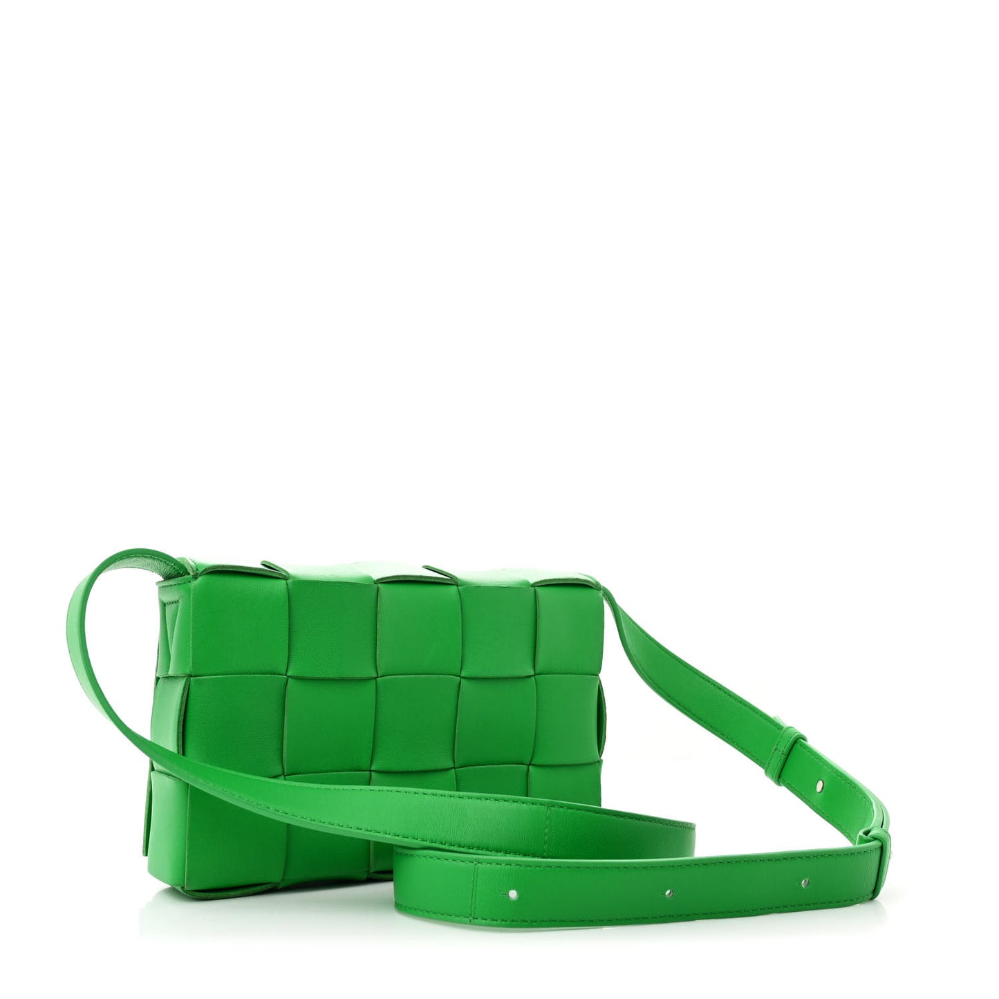 Lambskin Maxi Intrecciato Cassette Crossbody Bag Parakeet