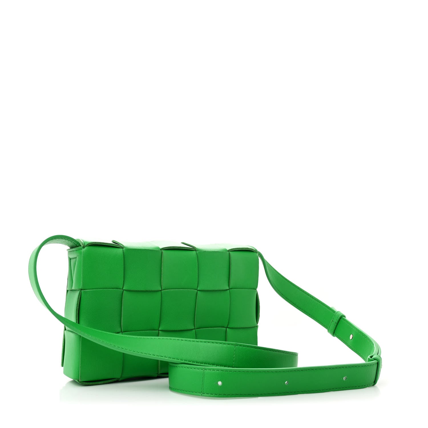 Bottega Veneta Lambskin Maxi Intrecciato Cassette Crossbody Bag Parakeet 3 of 10