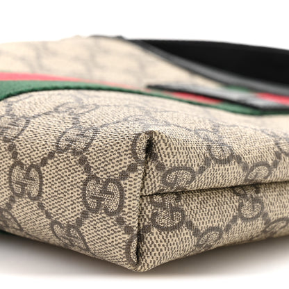 Gucci GG Supreme Monogram Web Messenger Bag Black 10 of 11