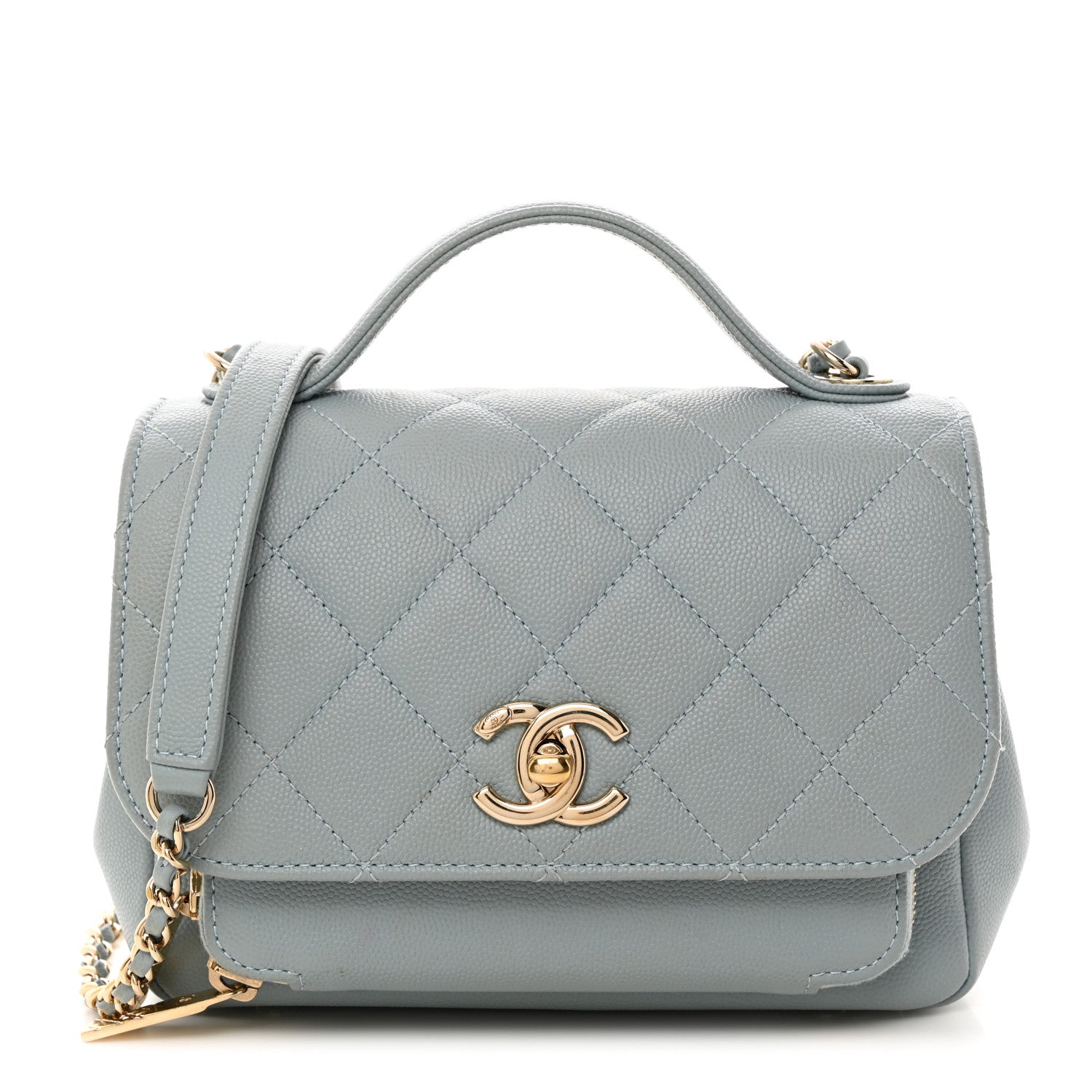 Chanel Caviar Quilted Small Business Affinity Flap Light Blue 1 of 13