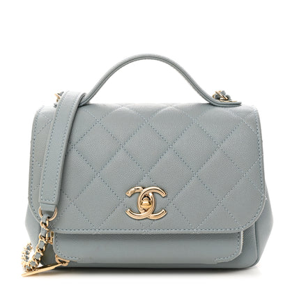 Chanel Caviar Quilted Small Business Affinity Flap Light Blue 1 of 13
