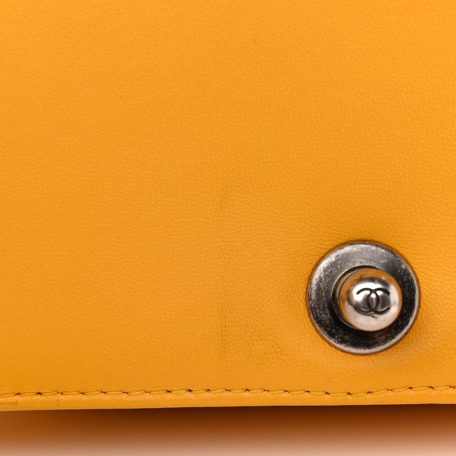 Chanel Lambskin Quilted Small Boy Flap Yellow 11 of 11