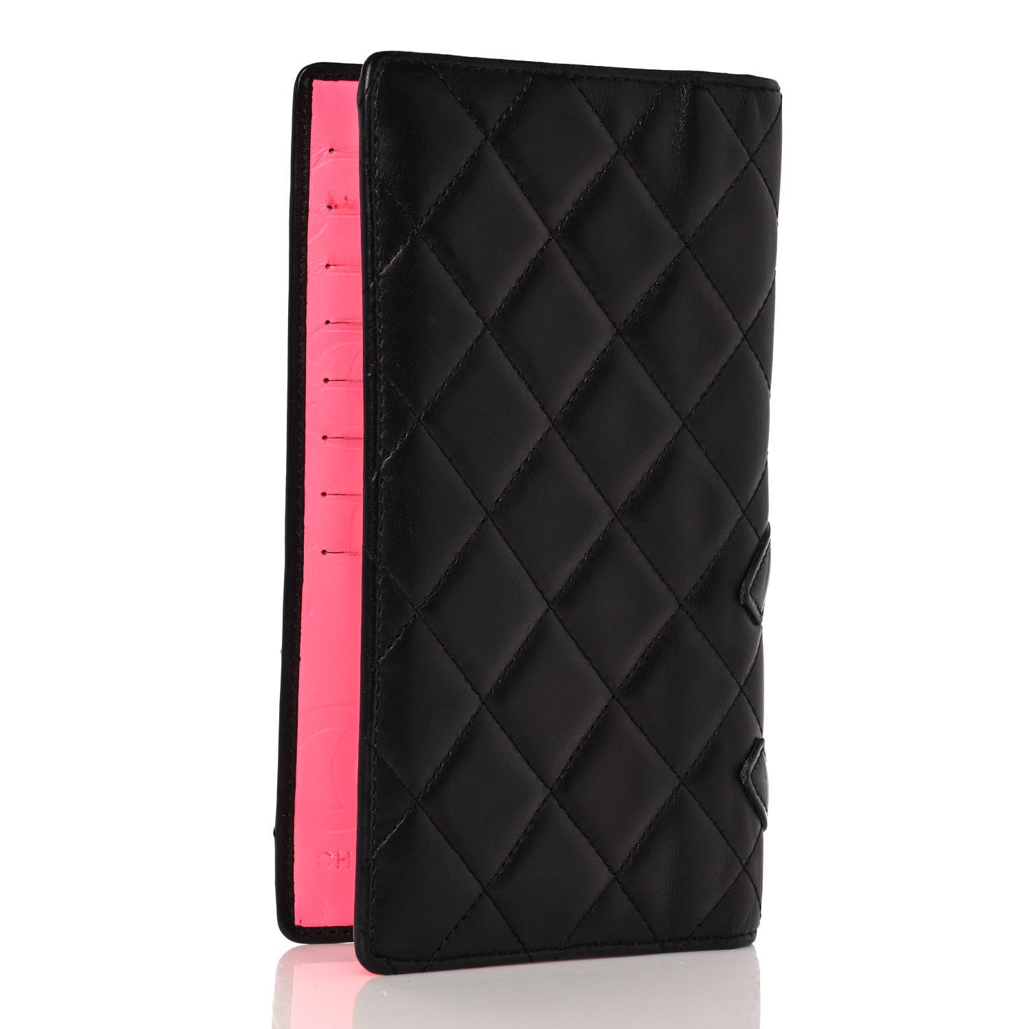 Chanel Calfskin Quilted Cambon Yen Wallet Black 3 of 11