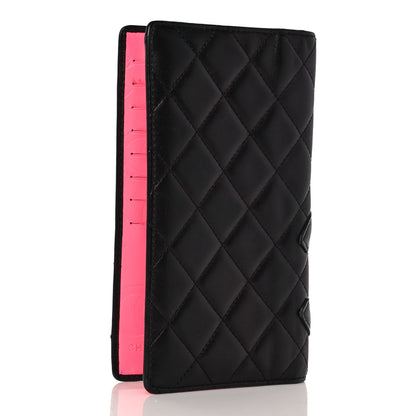 Chanel Calfskin Quilted Cambon Yen Wallet Black 3 of 11