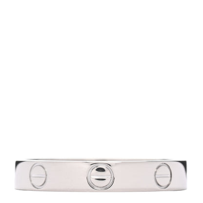 Cartier 18K White Gold 3.5mm LOVE Wedding Band Ring 56 7.5 3 of 4