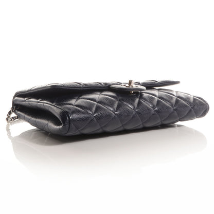 Chanel Caviar Clutch with Chain Flap Navy Blue 4 of 8