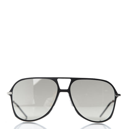 Christian Dior Homme 0224S Aviator Sunglasses Black Silver 2 of 7