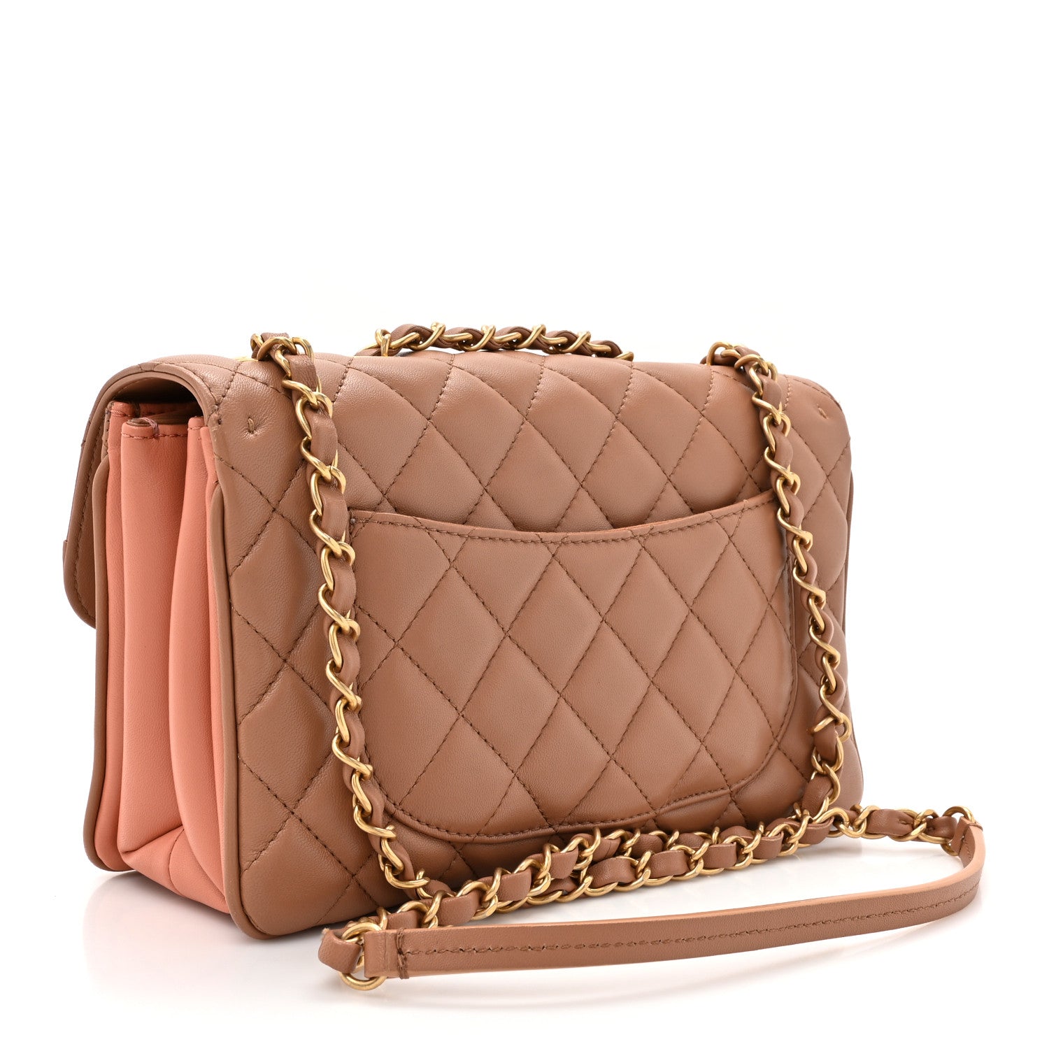 Chanel Lambskin Quilted Medium Coco Vintage Flap Beige 3 of 17
