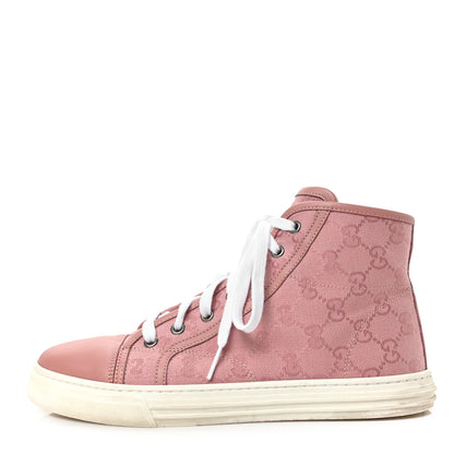 Gucci Monogram Womens High Top Sneakers 38 Pink Soft Pink 1 of 7