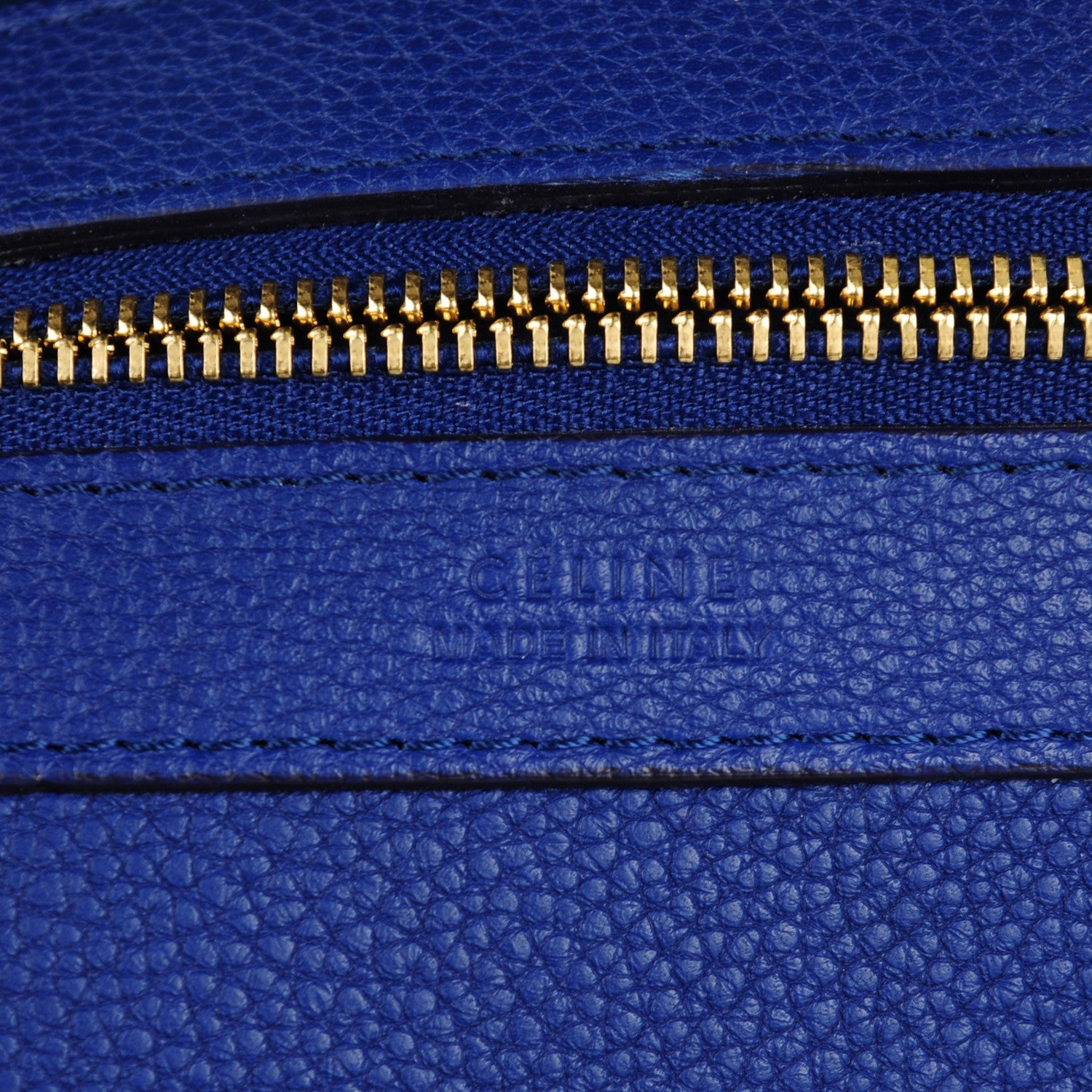 Celine Soft Grained Calfskin Medium Belt Cabas Phantom Indigo 6 of 7