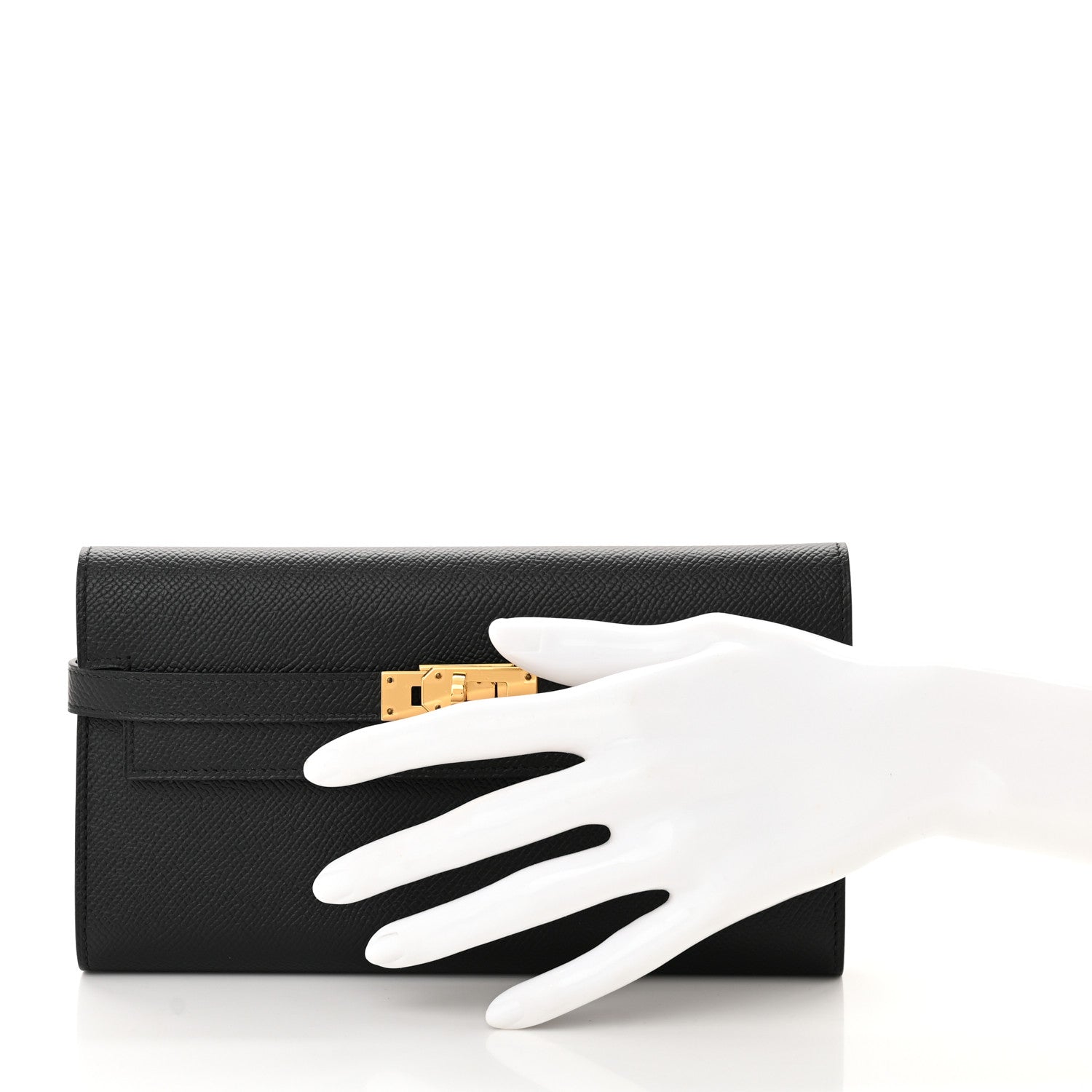 Hermes Epsom Kelly Longue Wallet Black 2 of 8