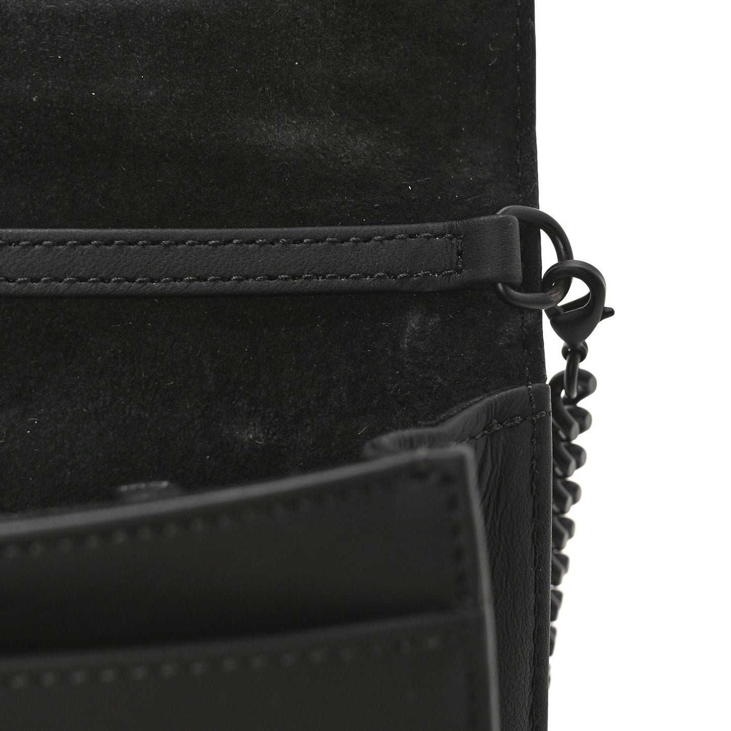 Ultra Matte Calfskin Diorama Wallet on Chain Pouch Black