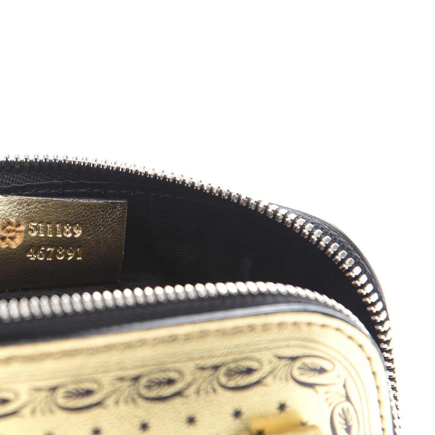 X SEGA Calfskin GUCCY Stars Mini Dome Shoulder Bag Gold