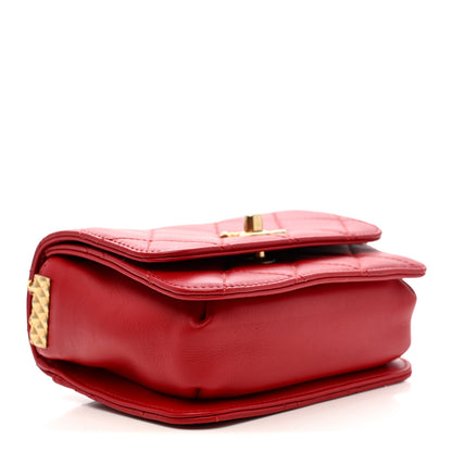 Chanel Lambskin Quilted Small Multiple Chain Flap Red 4 of 10