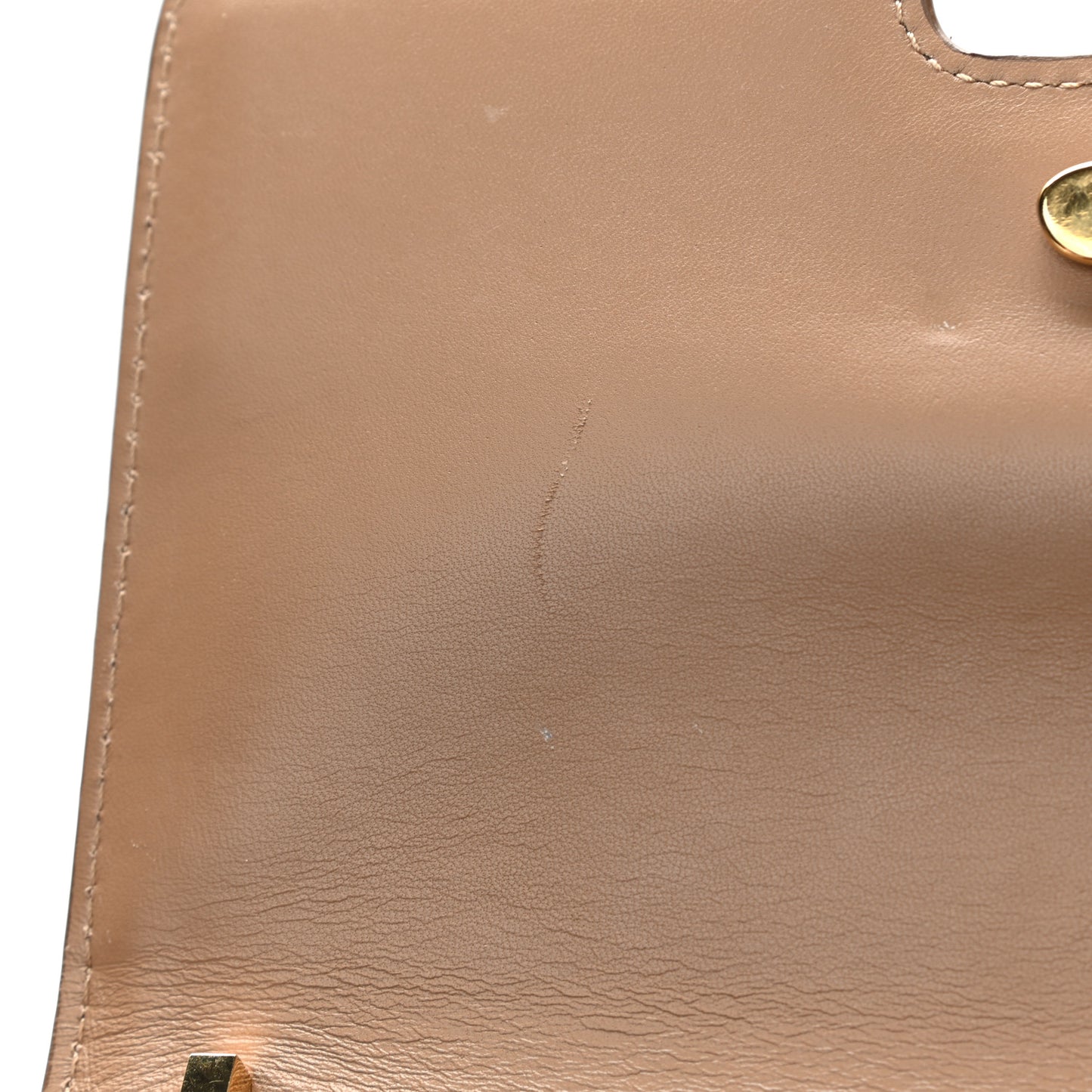 Calfskin Monogram Embossed Small TB Bag Light Camel