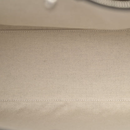 Gucci GG Supreme Monogram Textured Dollar Calfskin Web Medium Retro Interlocking G Tote Bag Beige Blue 5 of 10