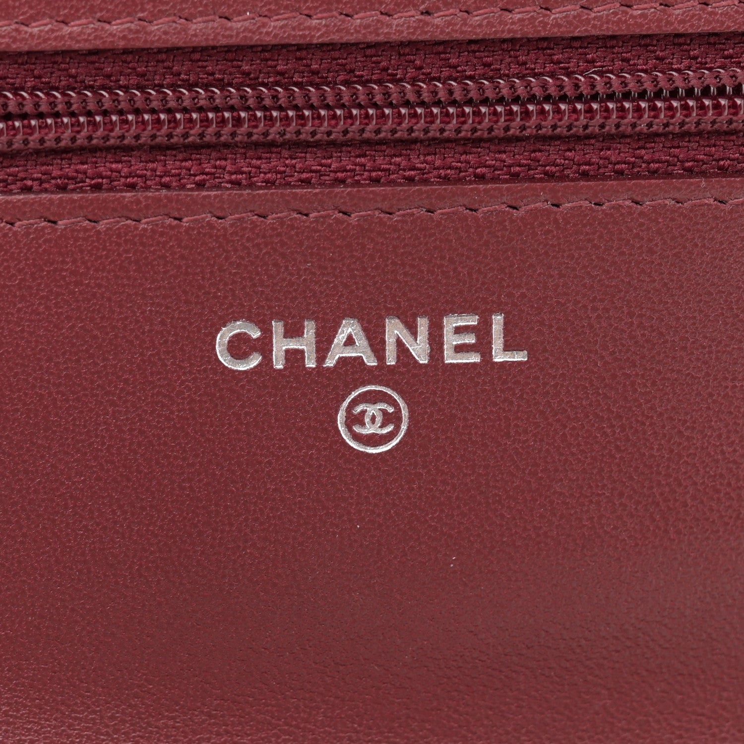 Chanel Lambskin Quilted Wallet On Chain WOC Red 6 of 13