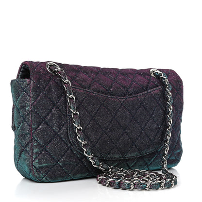 Chanel Iridescent Glitter Fabric Jumbo Single Flap Multicolor 2 of 4