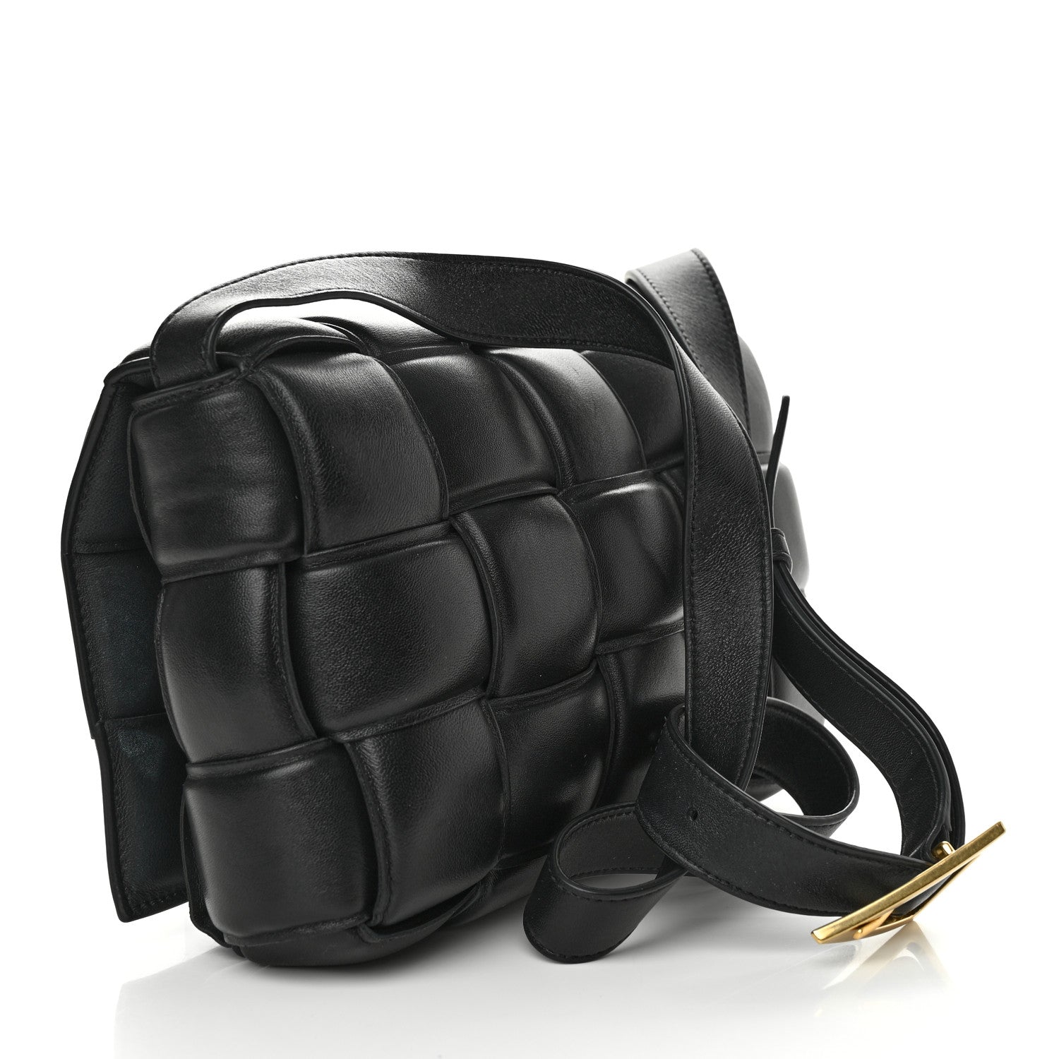 Bottega Veneta Nappa Maxi Intreccio Padded Cassette Crossbody Bag Black 3 of 9
