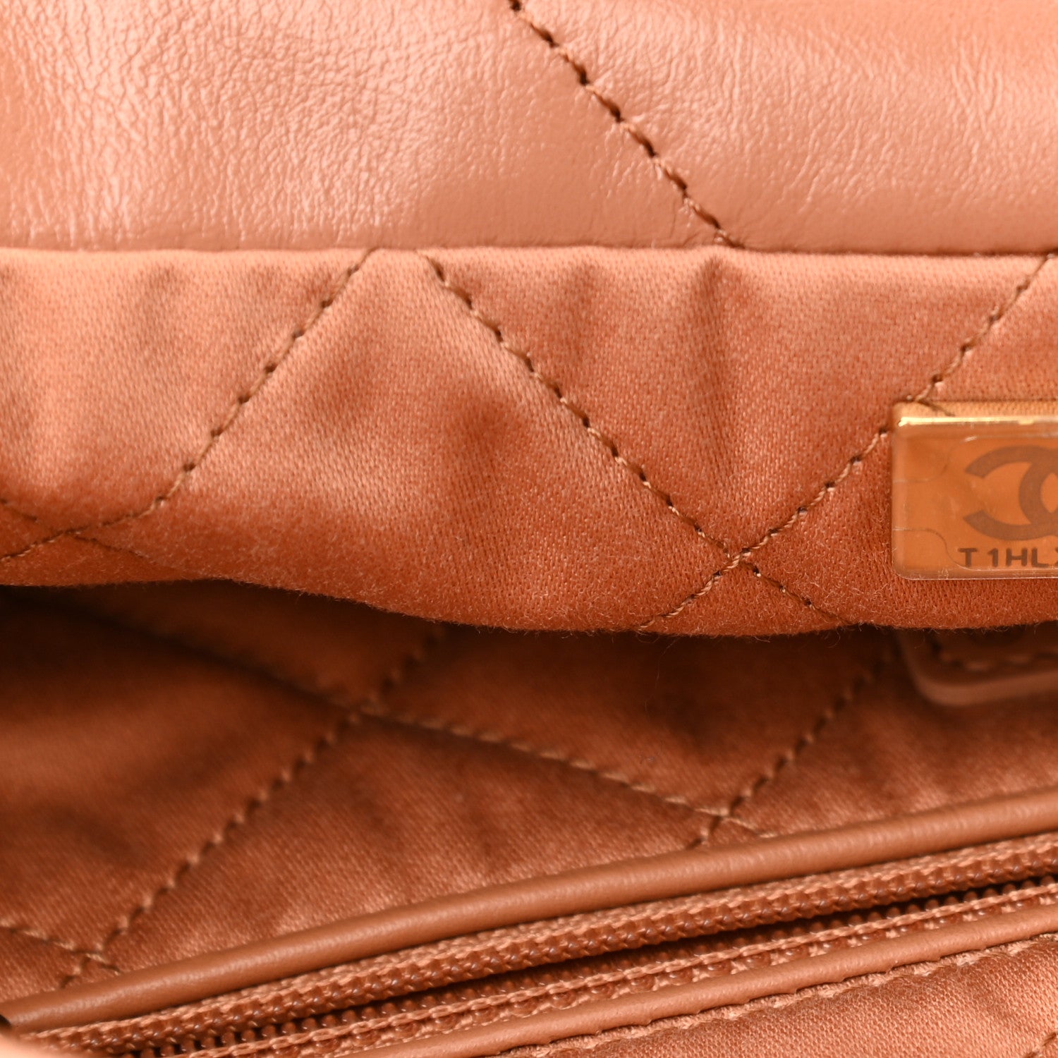 Chanel Shiny Calfskin Quilted Small Chanel 22 Camel 8 of 12