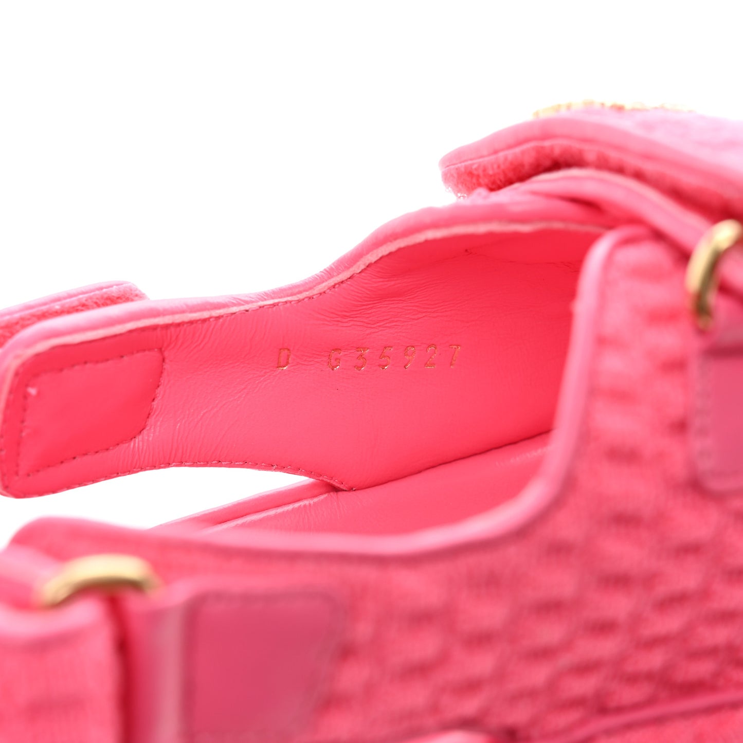 Knit Fabric Velcro Dad Sandals 39 Pink
