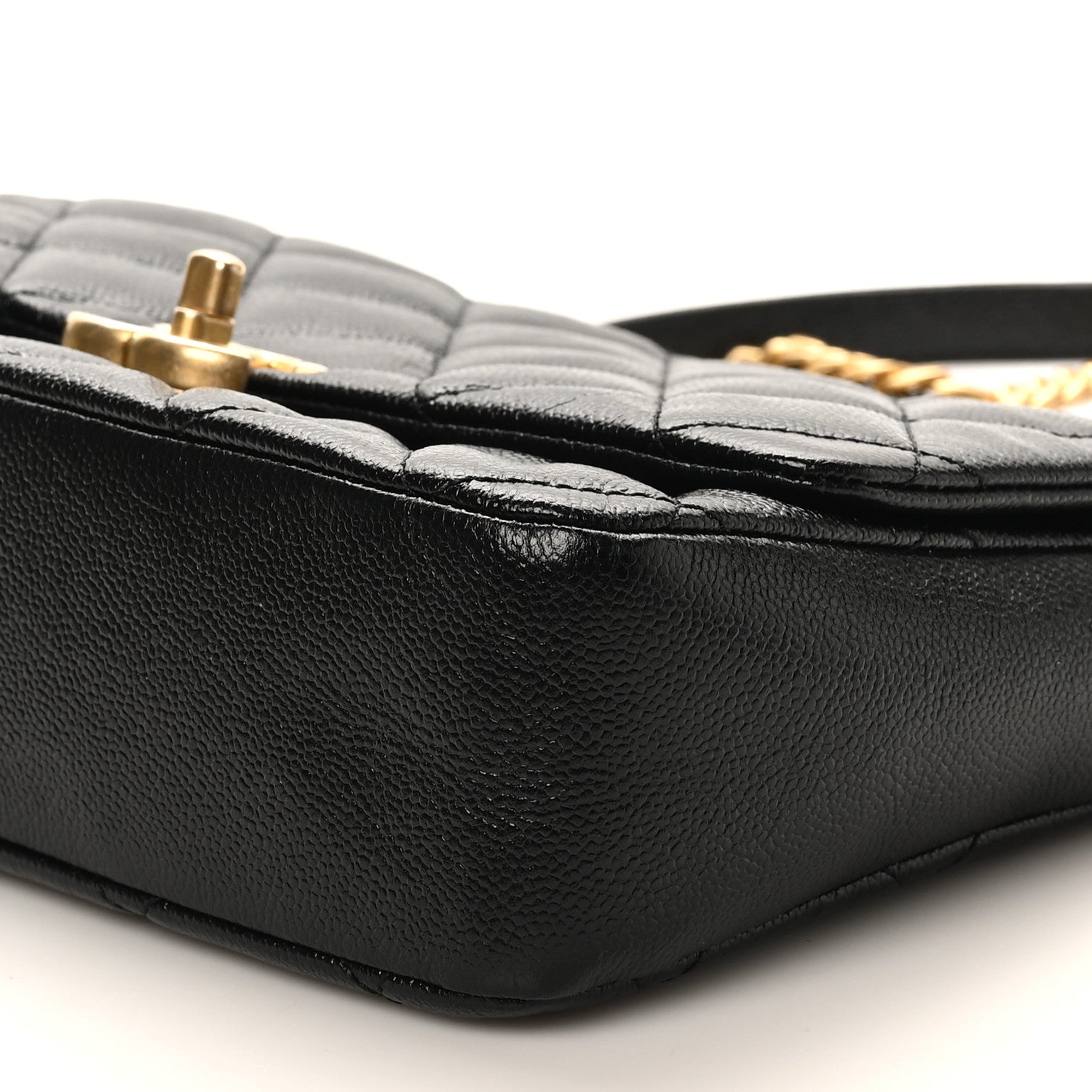 Chanel Shiny Caviar Quilted Large Chain Melody Flap Black 18 of 19